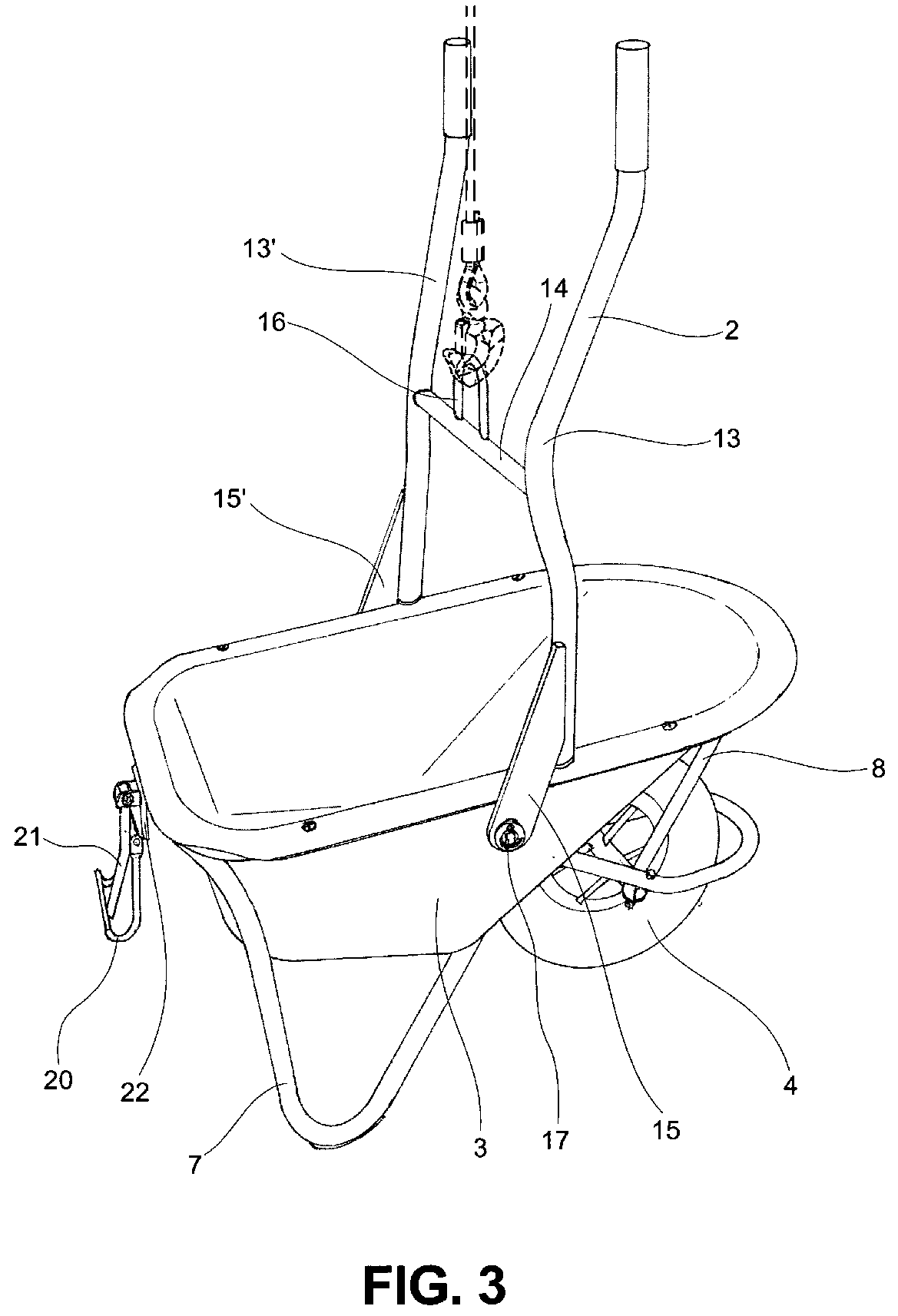 Brouette grutable - Patent 2093124